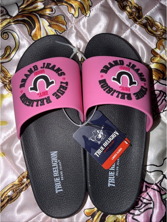 True Religion Shoes - Womens True Religions Slides HOT PINK NEW Y2k style
